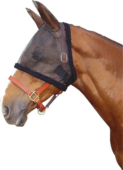 Harry\'s Horse Vliegenmasker met oren en synthetische bontkraag