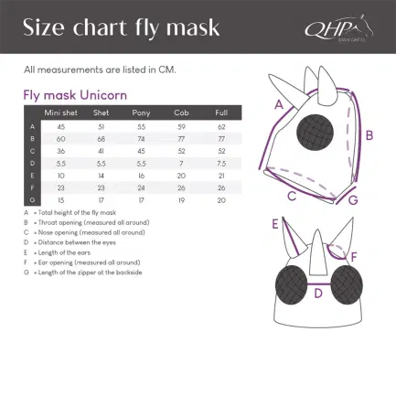 QHP Vliegenmasker Unicorn Multi
