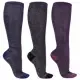 QHP rij sokken glitter 3-pack