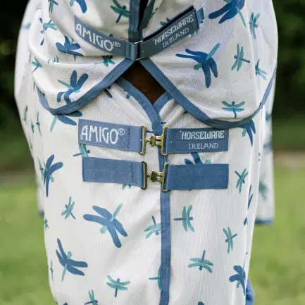 Dragonfly Print/Silver/Blue & Sage