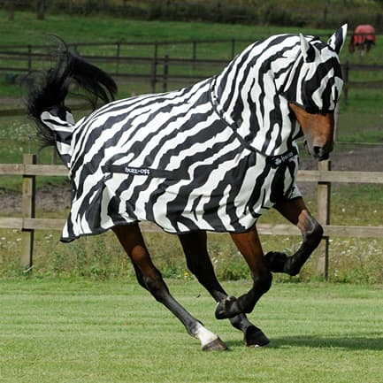 Bucas Buzz-Off Full Neck Zebra