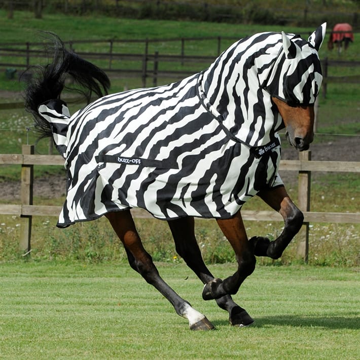 Bucas Buzz-Off Full Neck Zebra