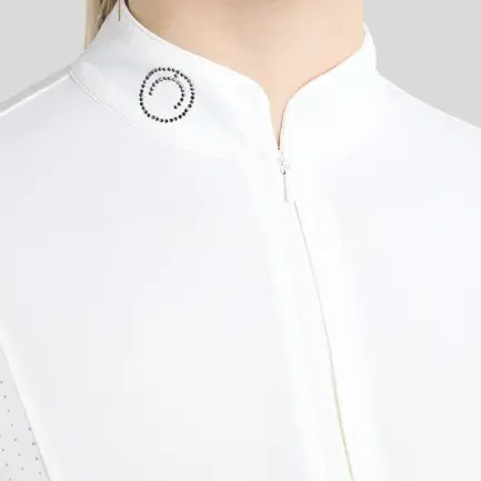 Montar MoZida REFINED Stævnebluse Lasercut Gun Metal Krystaller