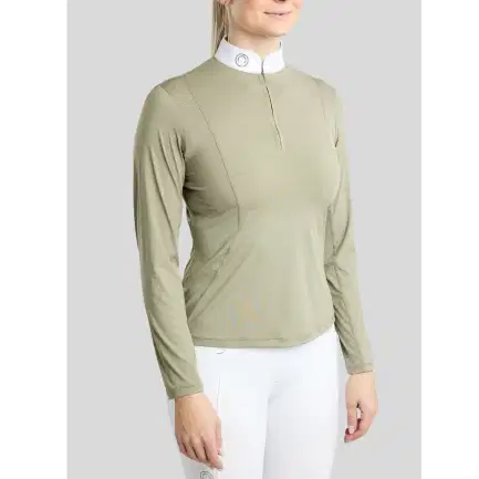 Montar MoZida REFINED Wedstrijdblouse Lasercut Gun Metal Kristallen
