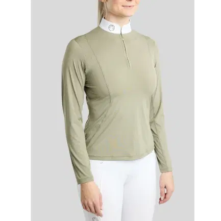 Montar MoZida REFINED Wedstrijdblouse Lasercut Gun Metal Kristallen