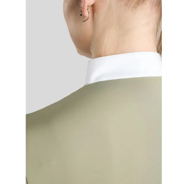 Montar MoZida REFINED Wedstrijdblouse Lasercut Gun Metal Kristallen