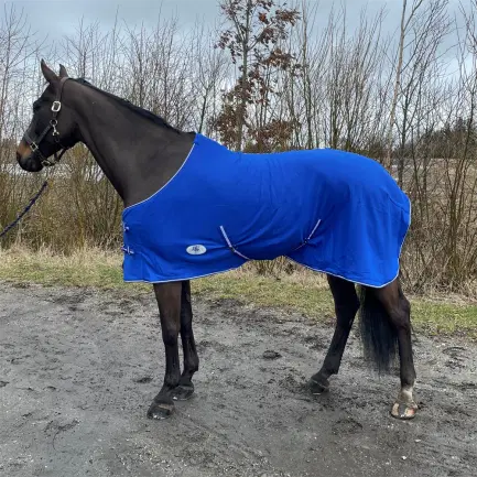 AB fleecedeken met singels Royal Blue