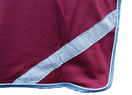 AB Equality Fleecedeken met stenen Burgundy